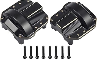 SCX10 II Brass Diff Covers 2pcs 76g Front and Rear Axle Brass Diff Covers Counterweight for 1/10 RC Crawler Car 90046 90047 SCX10 II Upgrades Accessories