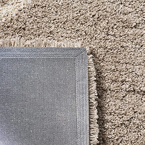 Image of Modern Anti Slip Shaggy Fluffy Fur Rectangular Rug And Carpet For Living Room, Bedroom (9X12 Feet, Beige & Ivory)
