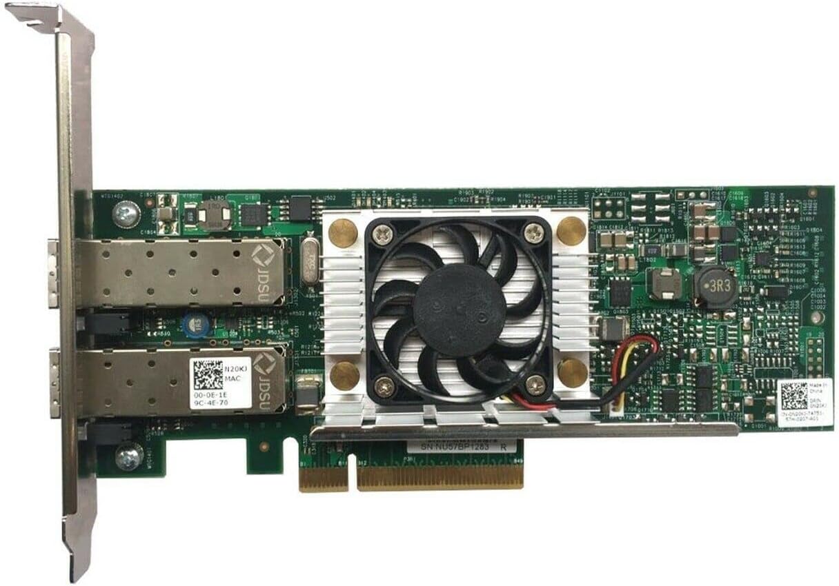 Dell Broadcom Dual Port 10GB SFP+ Fiber PCI-e x8 Fibre Full Height N20KJ 57810S