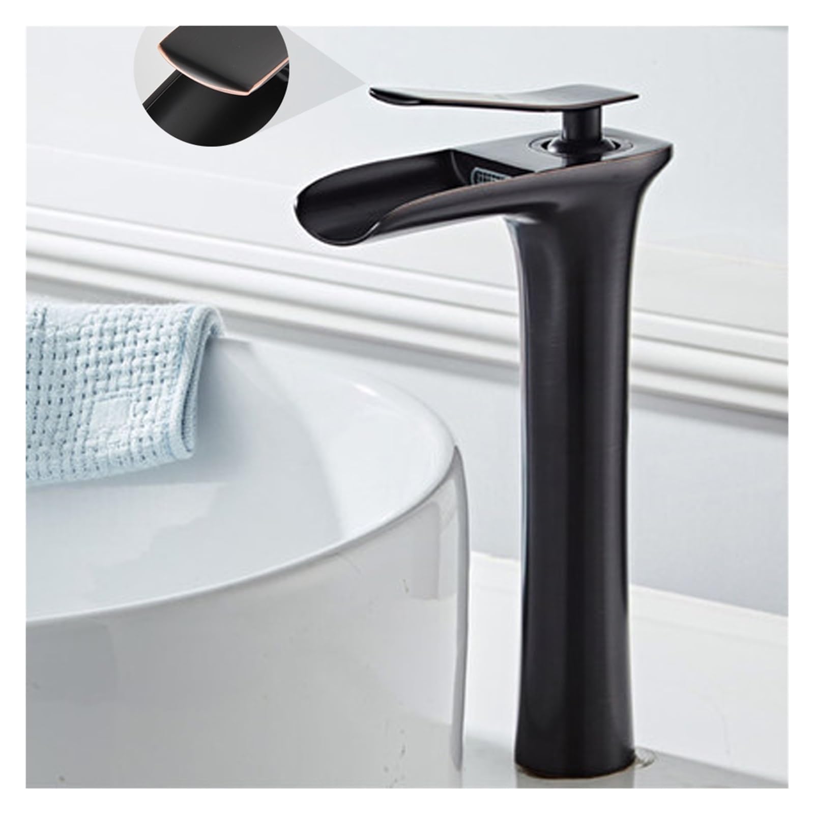Robinet de lavabo anti-éclaboussures haut pour vasque à poser