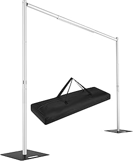 Pipe and Drape Backdrop Stand,8ft x 10ft Backdrop Stand, Adjustable Meta...