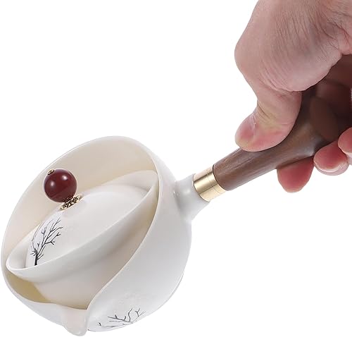 Miniatura 4 de Tetera vintage de Kung Fu exquisito patrón tradicional de porcelana tetera infusor estilo chino tetera té de hojas sueltas ideal para fiestas de té