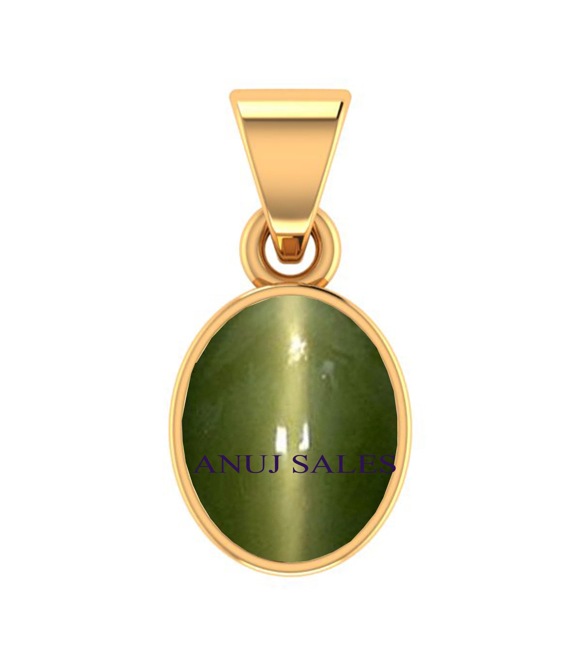 11.00 Carat Cat’s Eye Pendant Lehsunia Ketu Stone Cats Eye Original Natural Oval Gold Plated Pendant Precious Astrological Stone Pendant-image-37