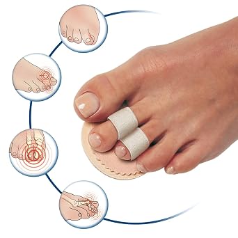 Pedifix Double-Toe Straightener Gentle Toe Alignment Support for Hammer Toes, Crooked or Overlapping Toes One Size Fits Most