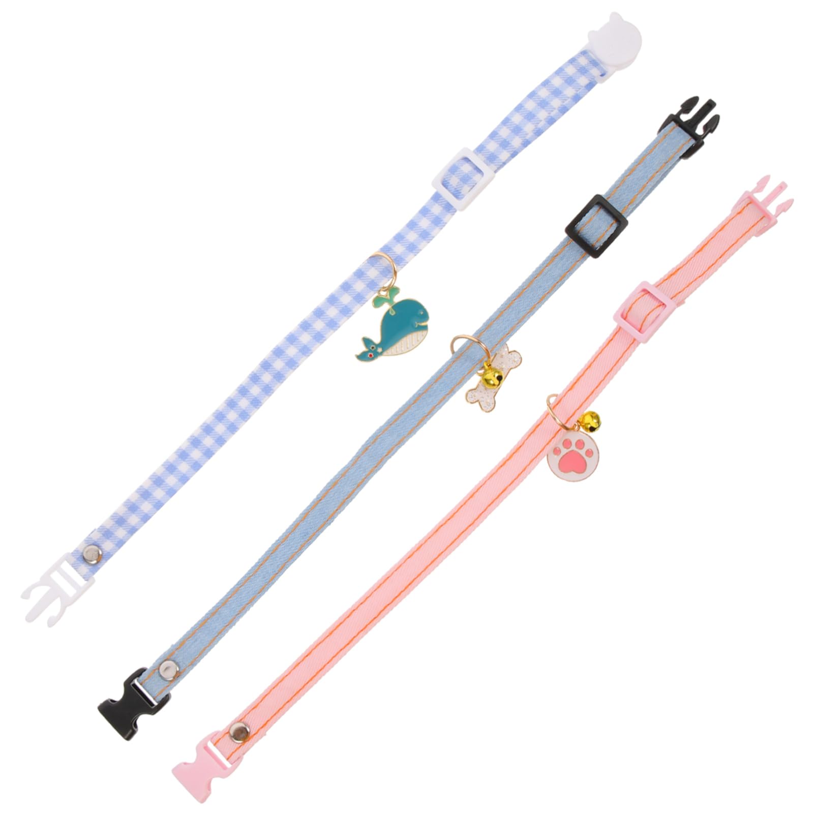 VANZACK 12pezzi Collare Per Gatti Regolabile Con Campanellino e Pendenti Colorati Collari Con Design Adorabile Per Gatti e Gattini Sicuro e Confortevole
