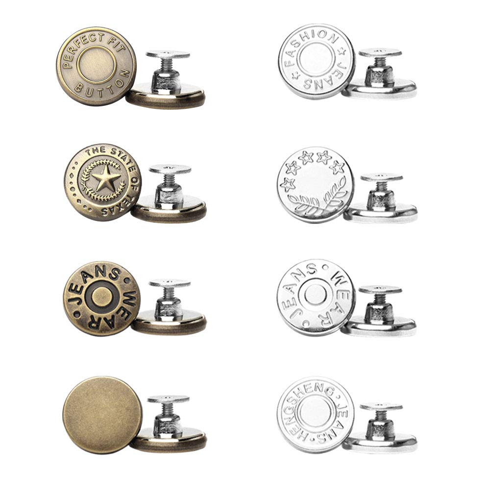 8 Sets Instant Button, Replacement Jean 