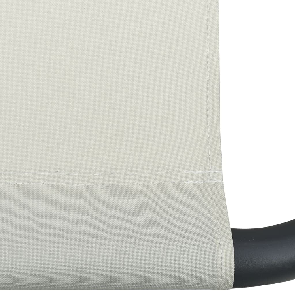 vidaXL Tumbona Doble de Exterior Patio Carpa Exterior Sofá Silla Aire Libre Decoración Toldo Chaise Longue Playa Balcón de Tela Crema