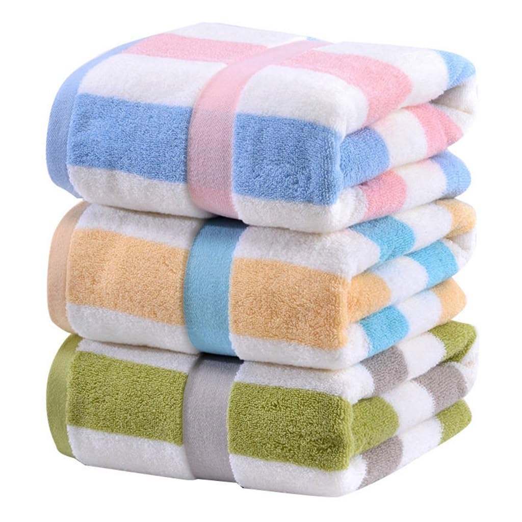 Serviette de bain rayée pour harmoniser votre salle de bain familiale avec élégance