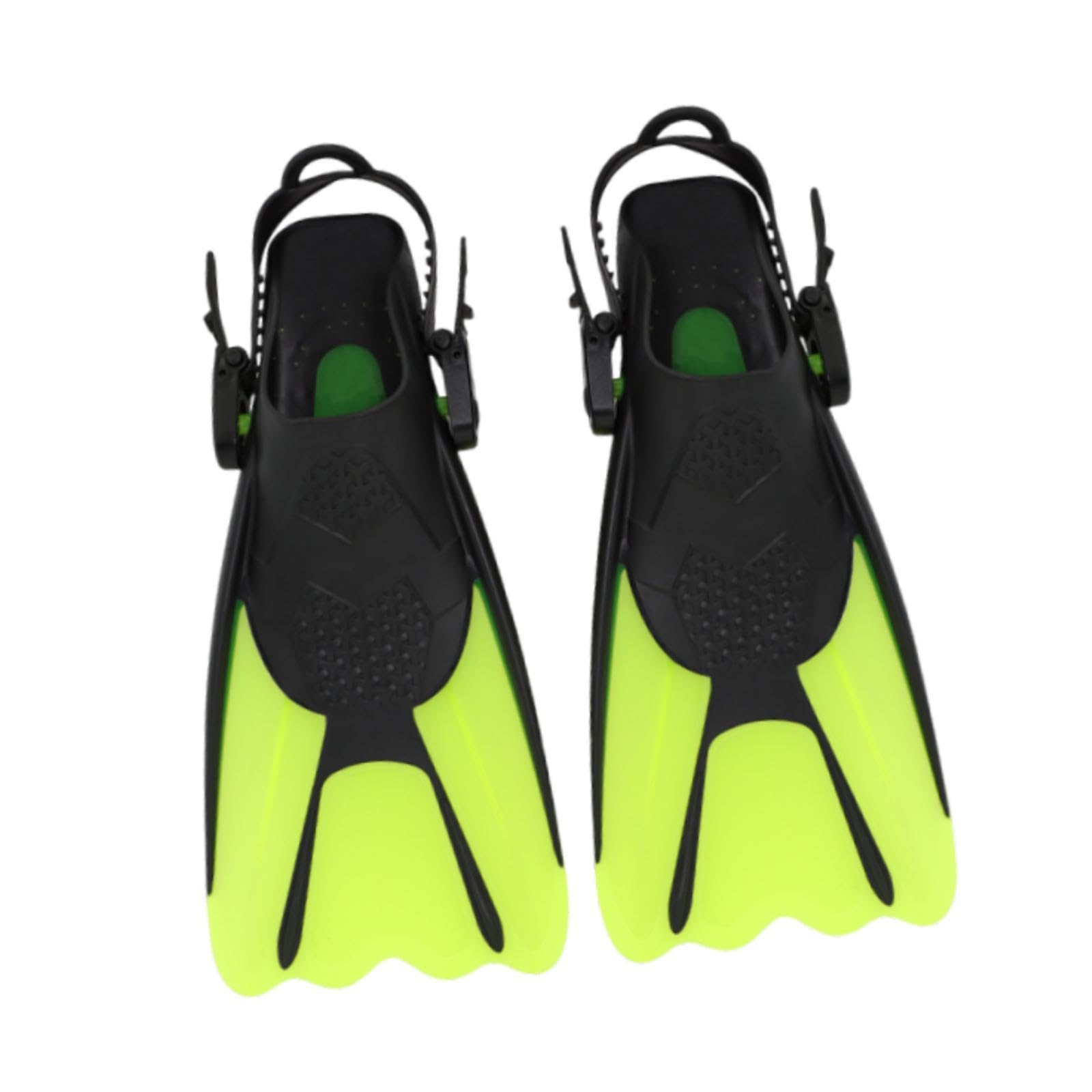 Gralara 2 Stück Taucherflossen Schwimmflossen Schnorchelflossen Trainingsflossen mit Komfortablem Verstellbarem Riemen Aus Flexiblem für Schwimmtraini