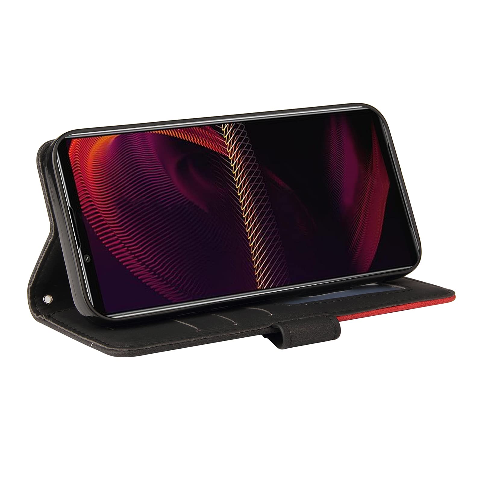 Custodia In Pelle Con Flip Book Per Sony Xperia 5 III – Morbida TPU, Magnetica, Con Slot Per Carte (lupo)
