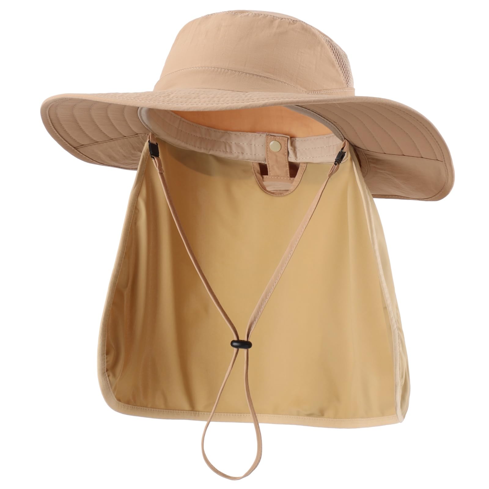 Home Prefer UPF 50 Sun Hat with Neck Flap Toddler Boys Girls Wide Brim Bucket Hat Quick Dry