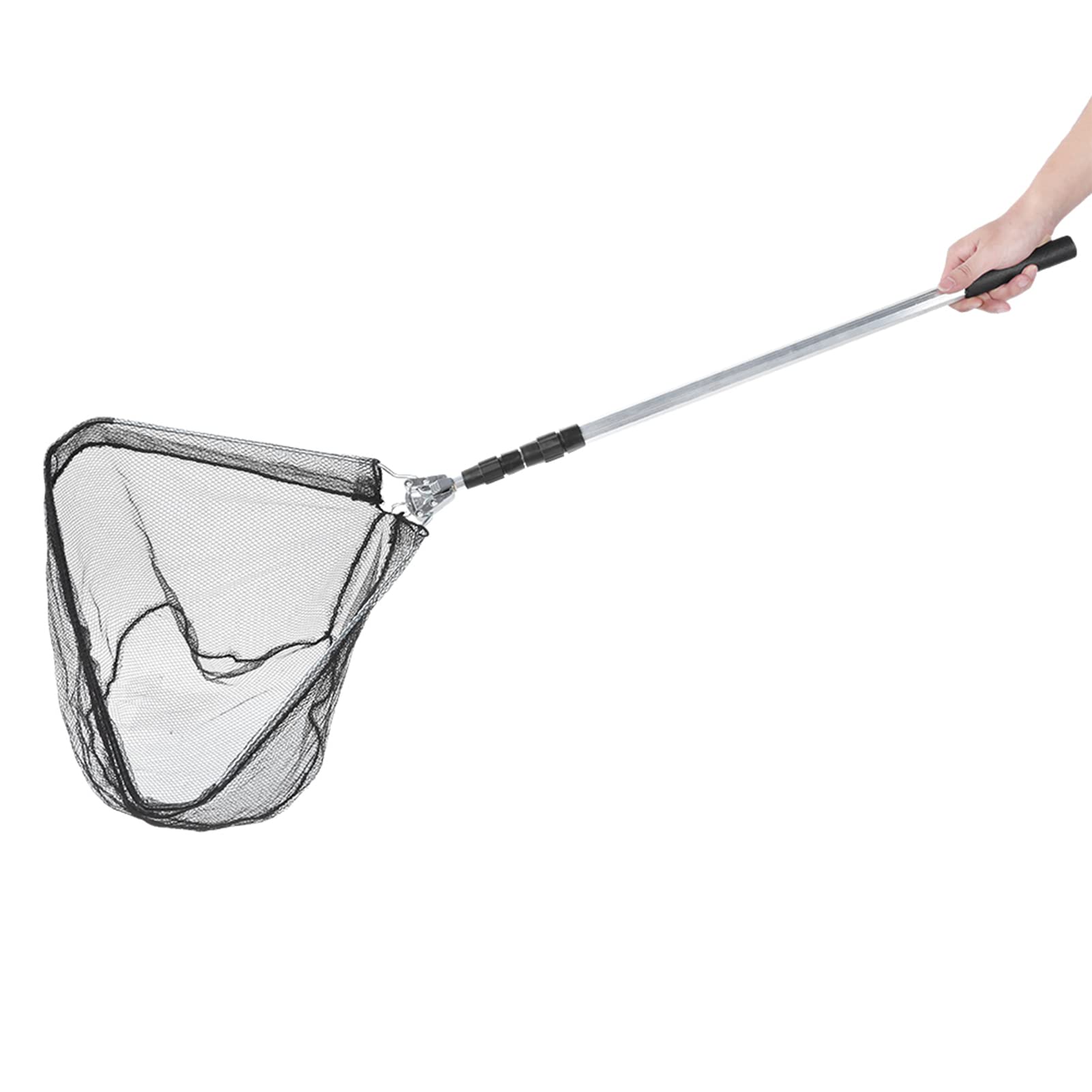 Guadino da pesca professionale telescopico con manico in lega di alluminio estensibile da 72 cm a 170 cm Design pieghevole leggero e durevole per pescatori d'acqua dolce e