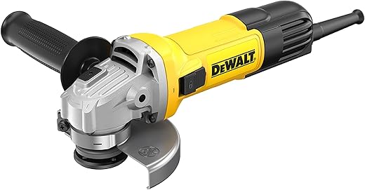 DEWALT – Amoladora Eléctrica Mini Ø115 mm con Arranque Suave + Bloqueo y re-arranque 750W.