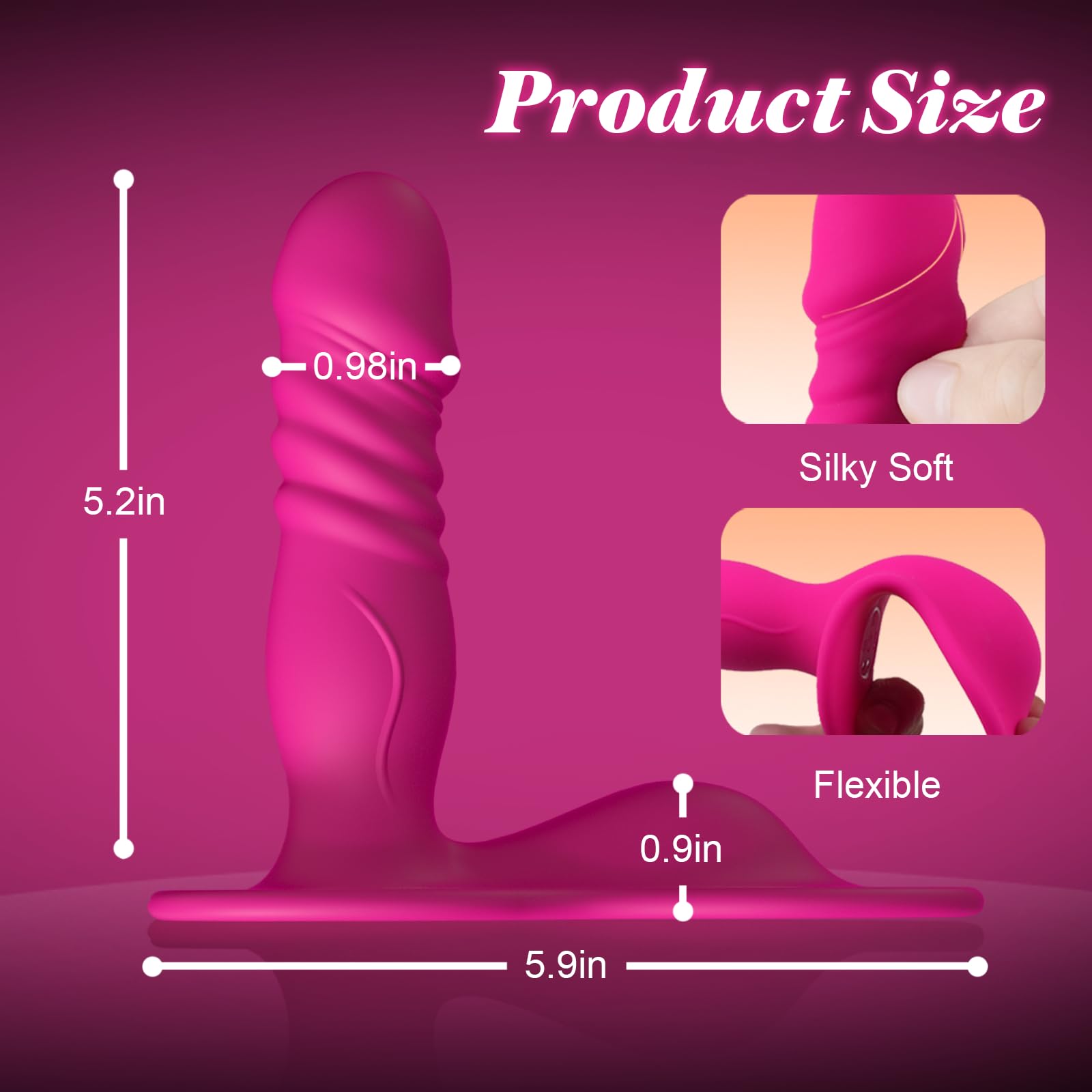 Riding Grinding Thrusting Dildo with Vibrating Clitoris Vibrator, Strap On Wearable Dildo Sex Machine, Women Couples Adult Sex Toys Games, App Remote Control G Spot Anal Dildo, Kinky Female Sex Toy