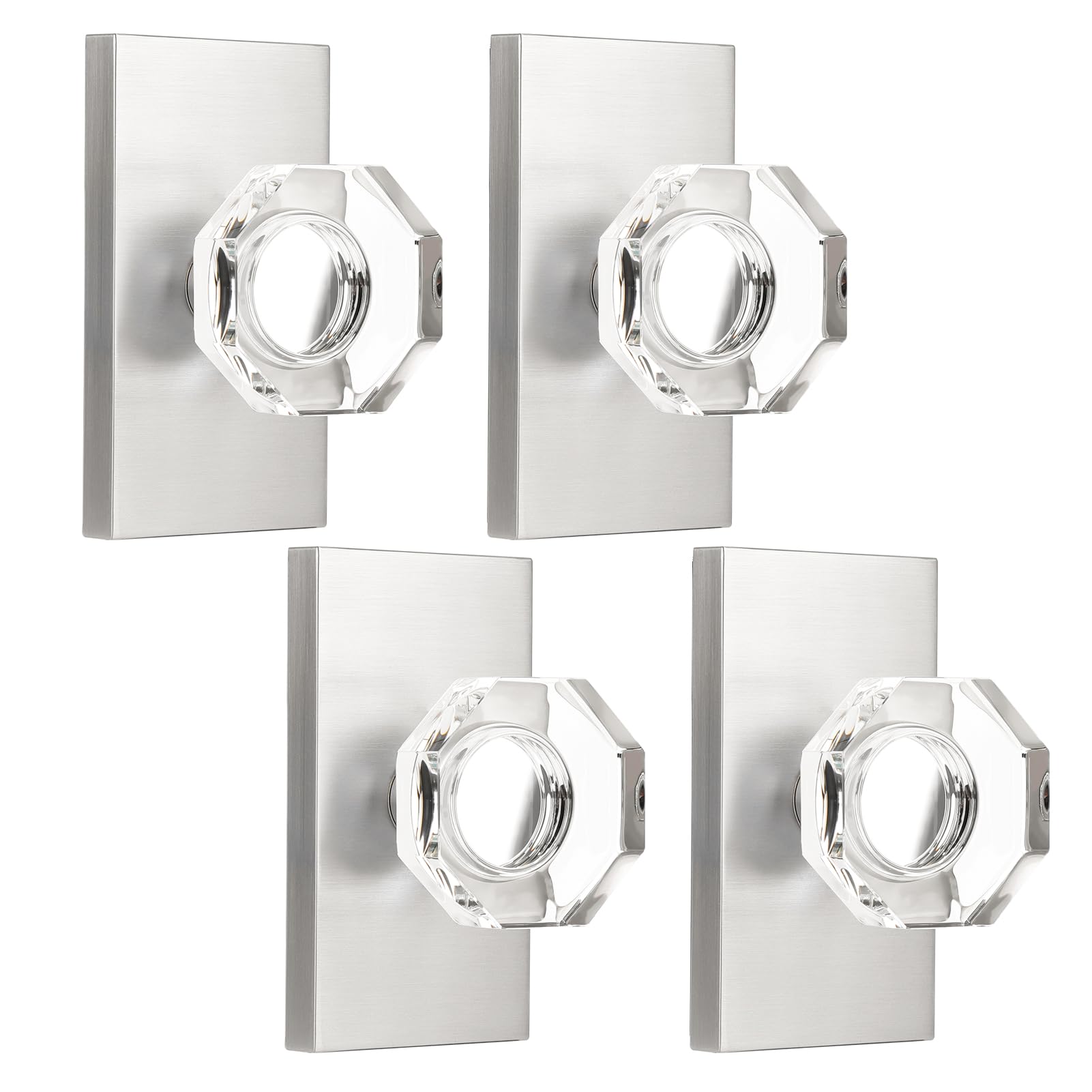 Black Crystal Door Knobs - Modern & Secure -10