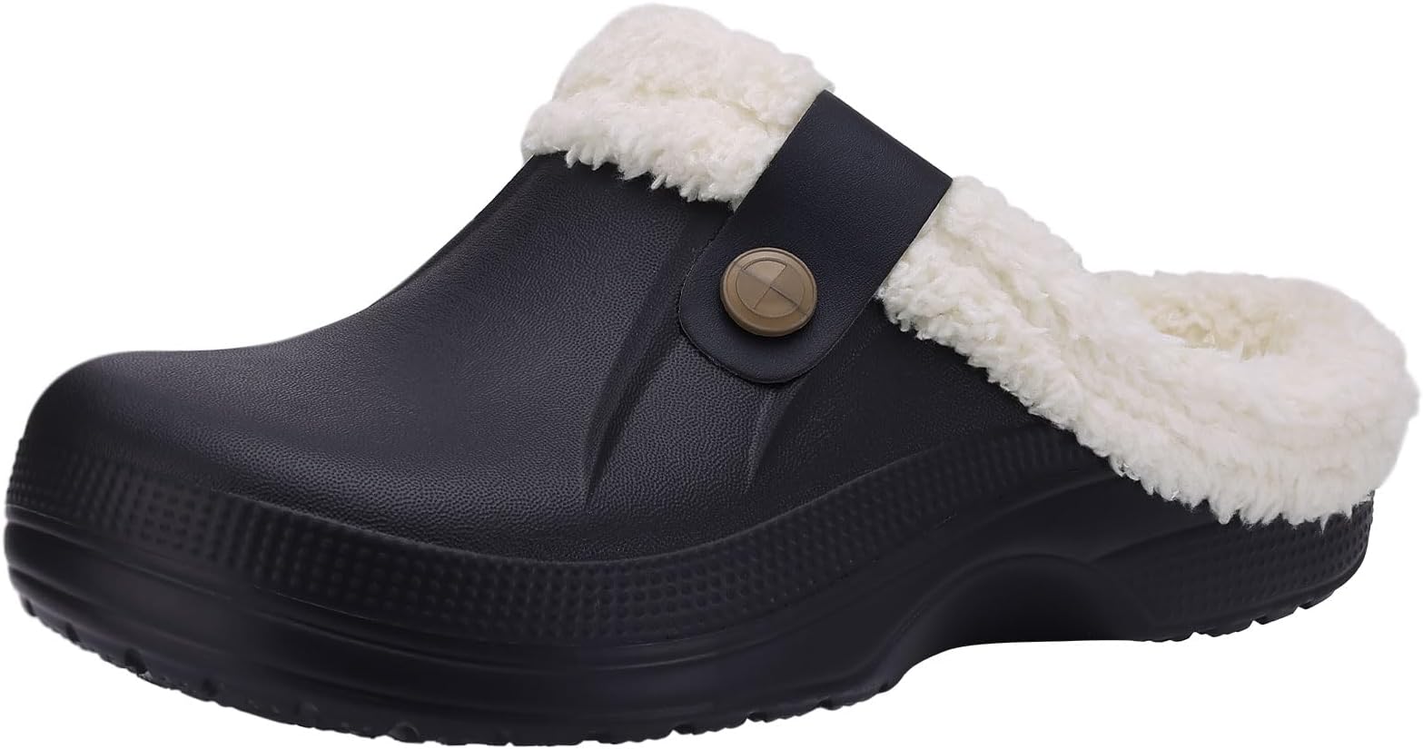 Classic Fur Lined Clog Waterproof Winter House Slippers for Women