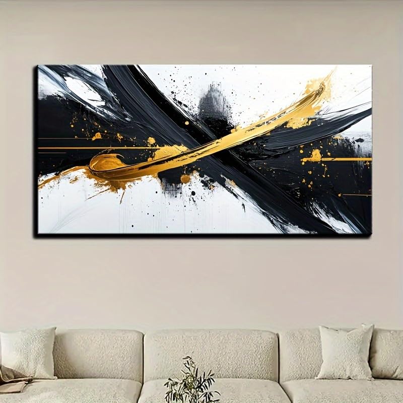 Tableau abstrait moderne de 80x160 cm sur toile pour transformer l'ambiance de votre salon