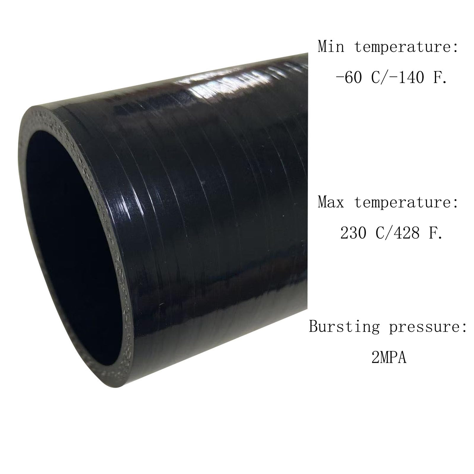 LTI 1.25" ID 45-Degree Silicone Hose Coupler – 4-Ply Reinforced, Black, High Temp (-65F To 500F)