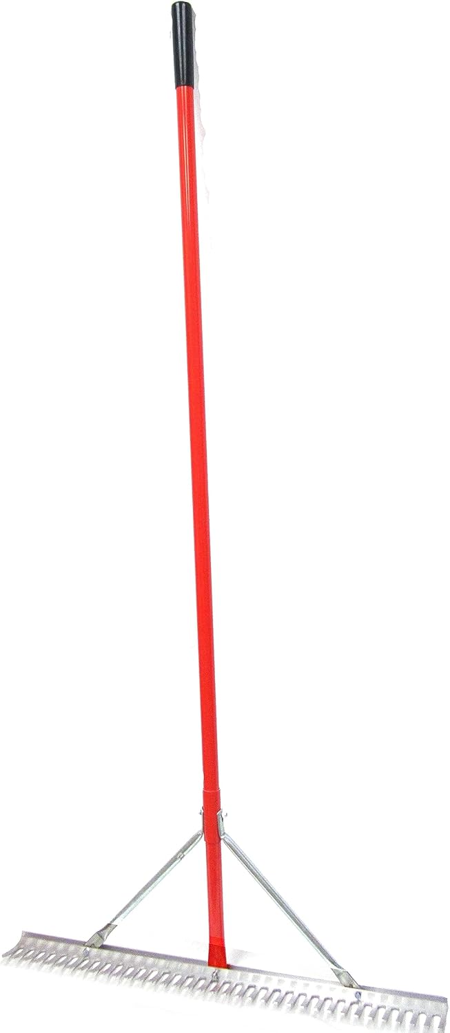 Marshalltown Landscape Rakes, 48 Inch Length, 6 Foot Handle Length, Made in The USA, RED700018