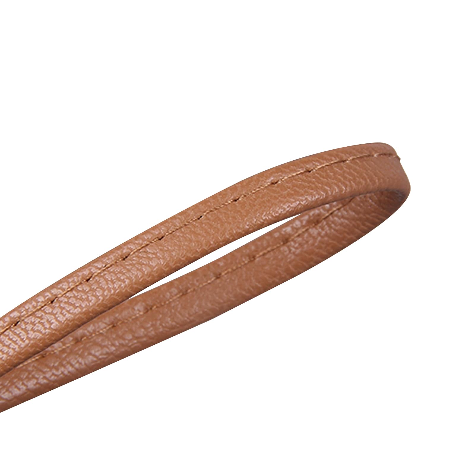 8mmx5m Flat Leather Cord Faux Leather String for Knitting DIY Crafts Making, Khaki