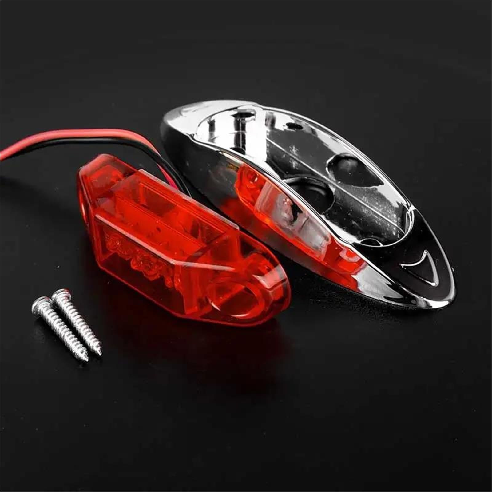 Freccia Auto LED Luce Posizione Laterale Luce Ingombro Fanale Posteriore Lampada Avvertimento Per Camion Rimorchio Autobus Barca Indicatore Laterale(10pcs Red)