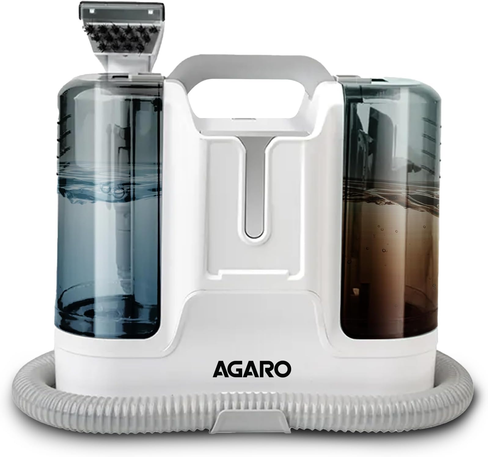 AGARO Crest Portable Spot Cleaner, Super Suction Cleaning Machine, Stain Remover, Multi-Purpose Portable Carpet and Upholstery Cleaner, with Replacement Heads, Pet Stain Vacuum, White