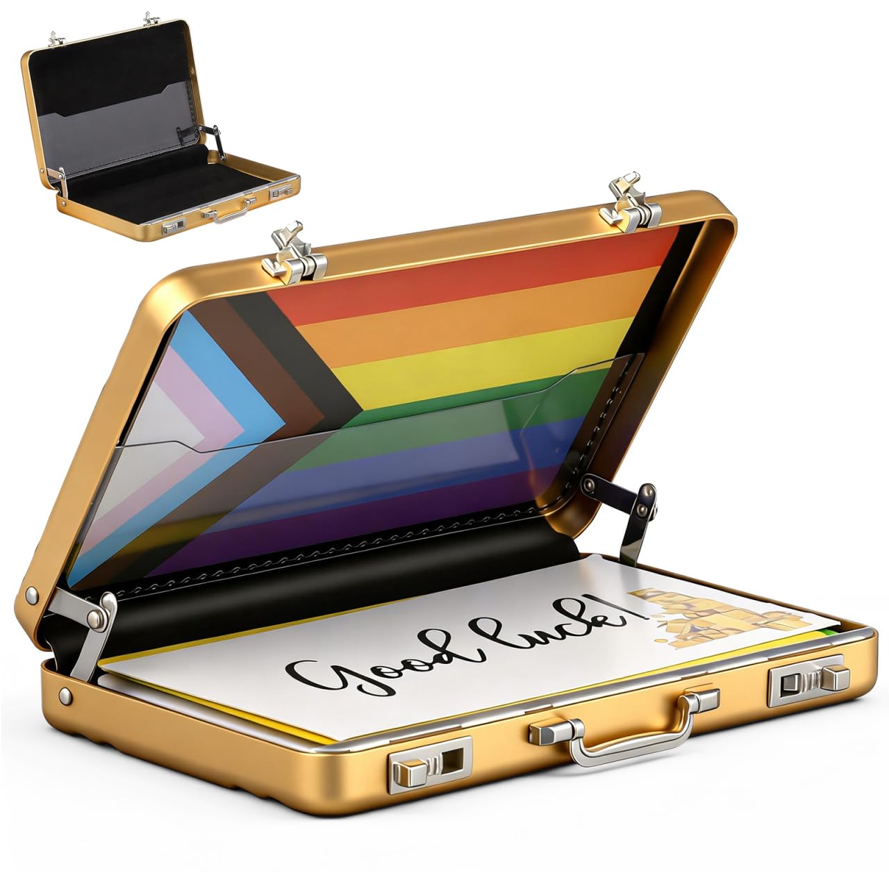 IMIKEYA Business Card Holder: Mini Business Card Storage Box Case for Men Or Women Waterproof Aluminium Briefcase Pocket Credit Holders for Men Organizer