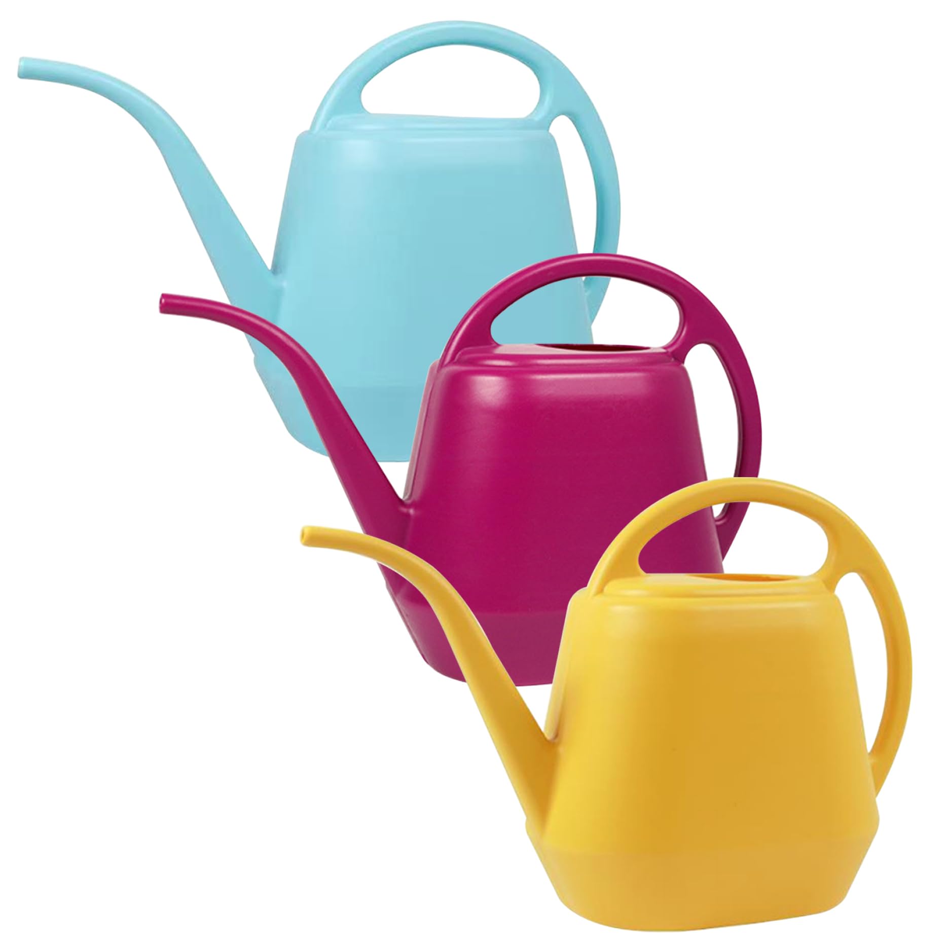 Regadera para regadera de 4 l con Pico Largo regadera para Plantas con Doble asa y Boca Ancha Antideslizante a Prueba de Humedad para Interiores y Exteriores Rosa roja