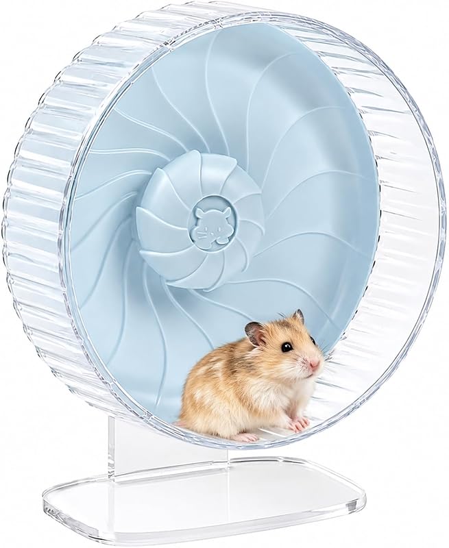 Roda de Exercício Silenciosa para Hamster com Suporte Ajustável BREENHILL Azul 26,5 cm