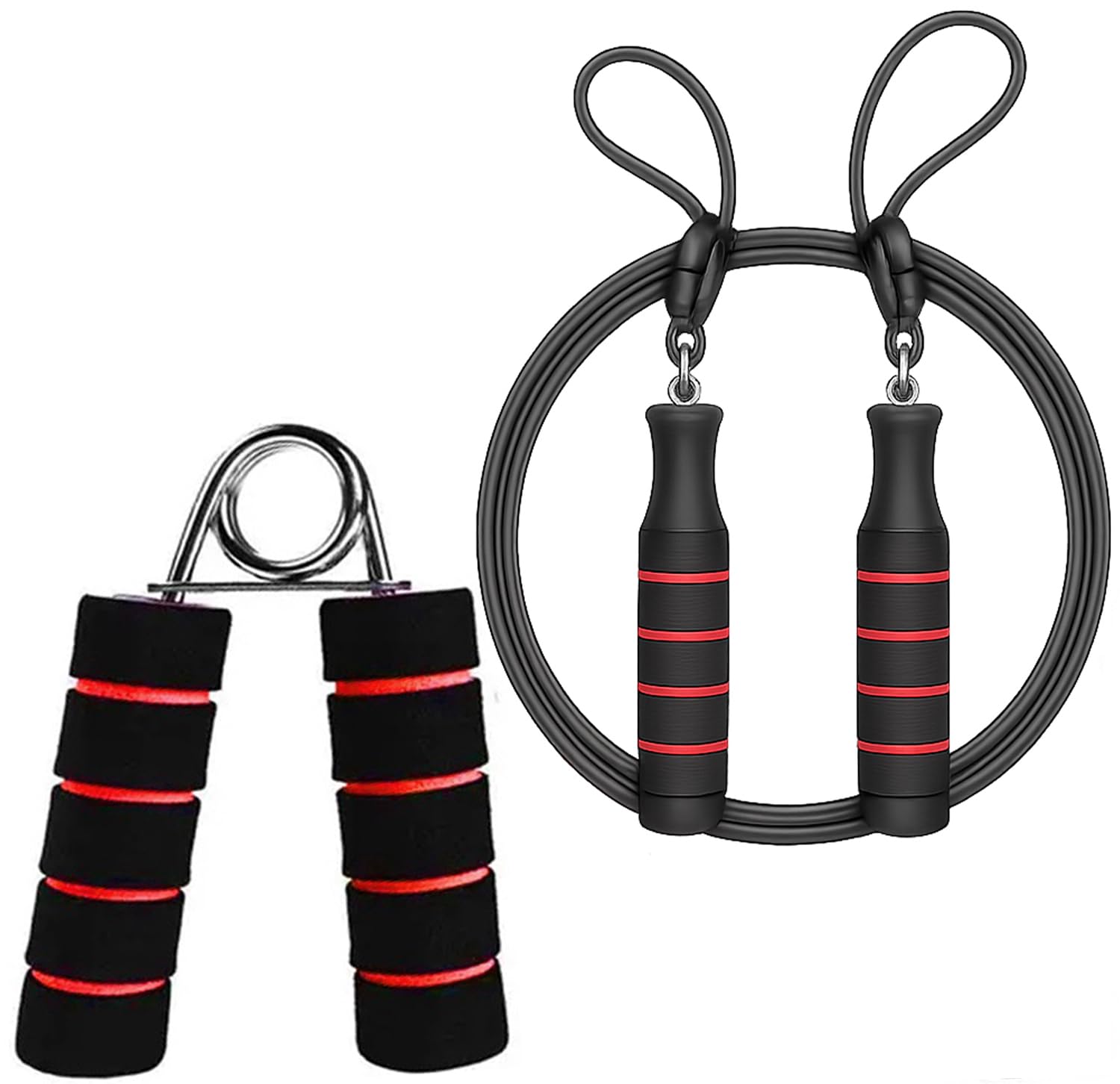 Skipping Rope & Hand Gripper For Men & Women Adjustable Jumping Rope For Man Skipping Rope For Women rassi jumping Skipping Cord For Kids Jump String For Men Gym-image-35