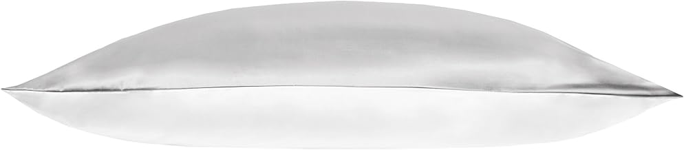 Jasmine Silk 100% Pure Mulberry Silk 19 Momme Charmeuse Silk Pillowcase With Cotton underside for Hair and Skin 1pc 50 x 75 cm Hypoallergenic Envelope Closure (Grey)