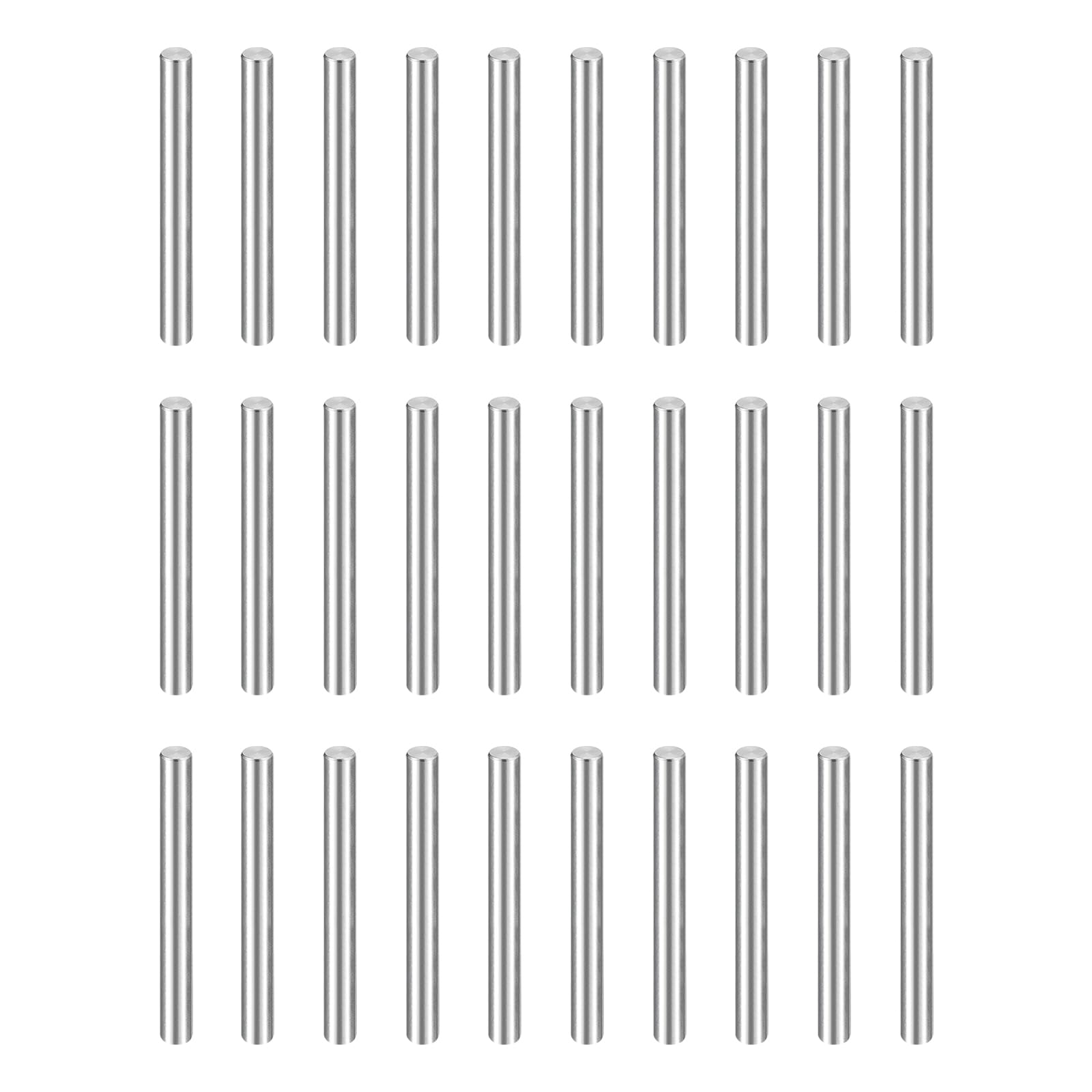 QUARKZMAN 50Pcs Spinotti Cilindrici M1(1mm) X 10mm Acciaio Inossidabile 304 Supporto Mensola Perno Asta Elementi Di Fissaggio Per Dispositivi Metallici, Argento