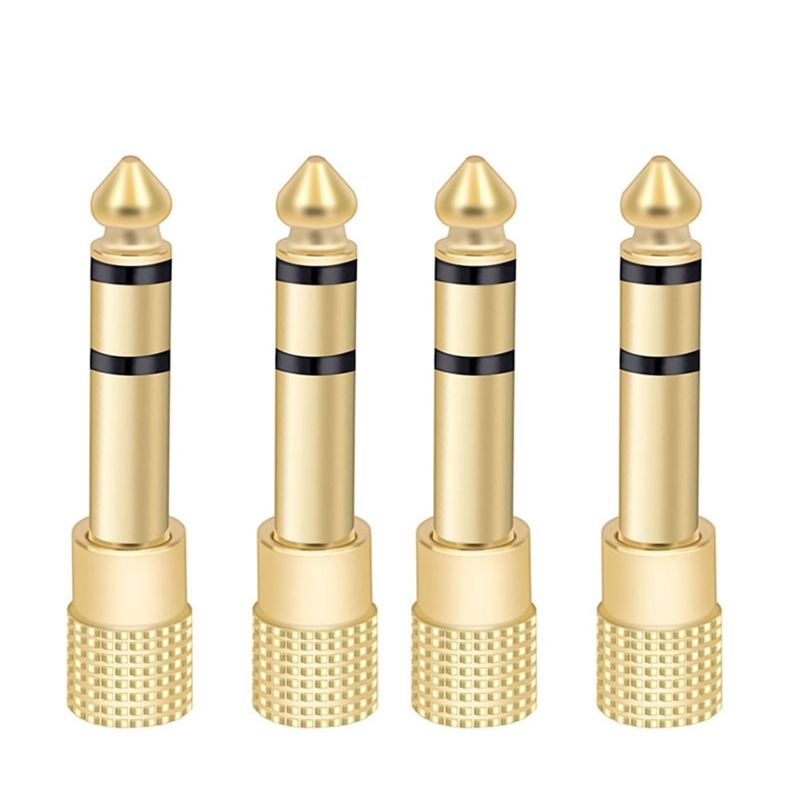 Lot de 10 connecteurs stéréo mâles à 3 pôles de 6,35 mm vers connecteur femelle de 3,5 mm