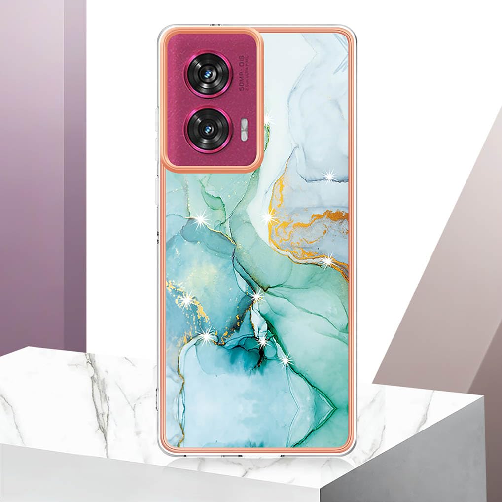 SEAHAI Cover per Motorola Edge 20, Ultra Sottile Custodia in TPU a Gradiente Colori, Antiurto Bumper Silicone Protettiva, Staccabile Cellulare Case per Motorola Edge 20, Bianca