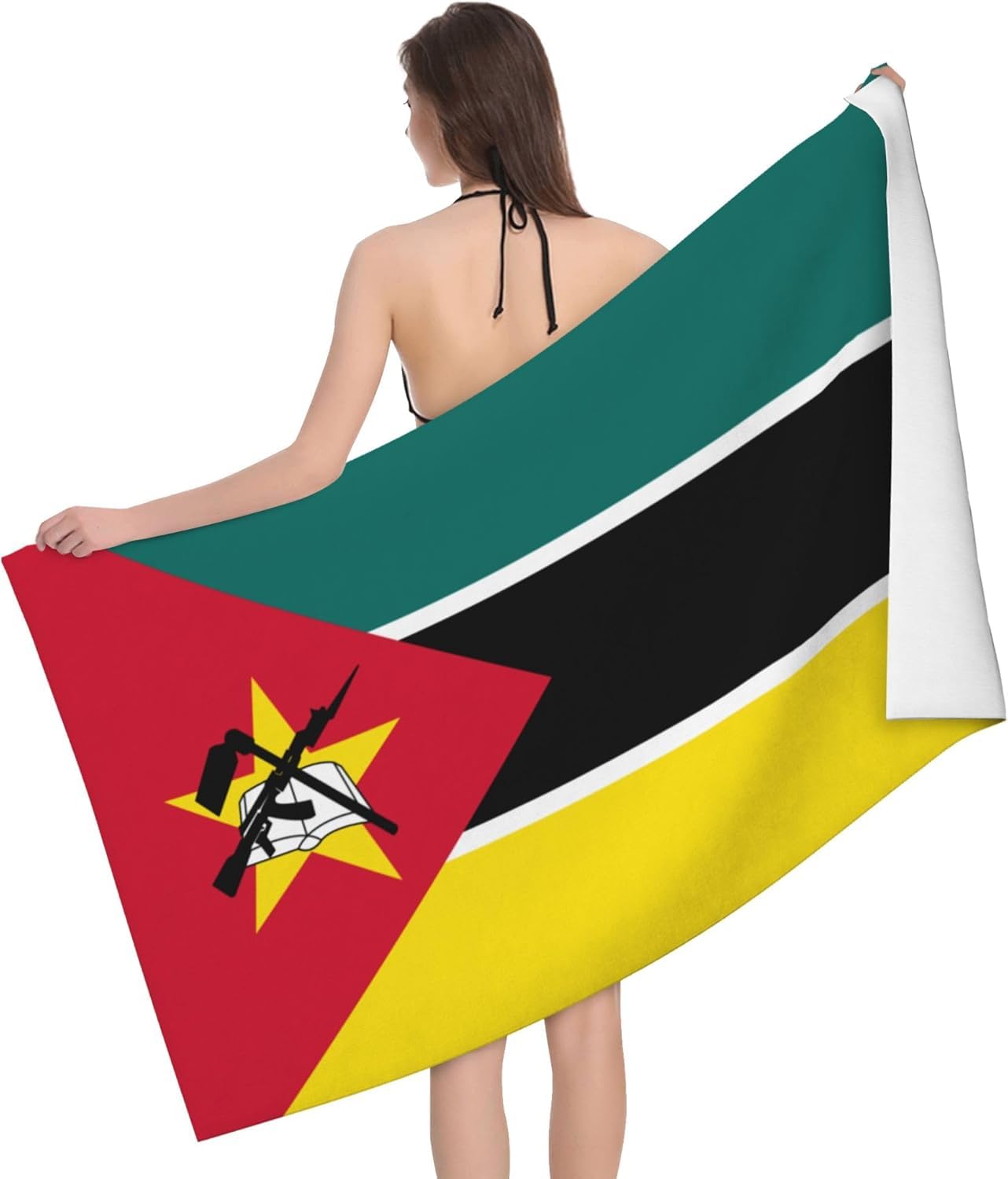 HLBSDM Flag of Mozambique 52 x 32 in Microfiber Beach Towel Swimming Pool Bath Super Big Throw Towel