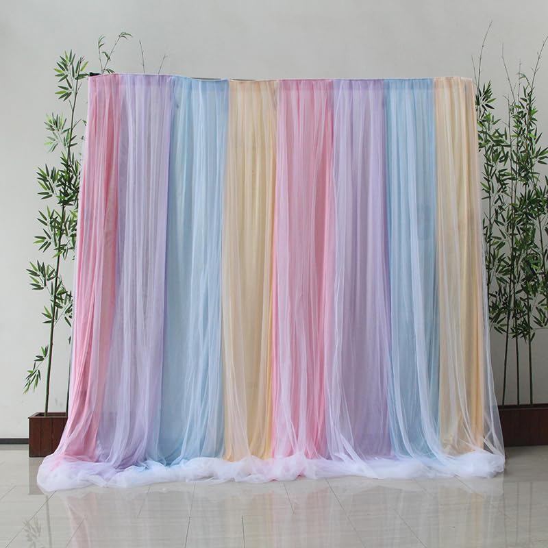 Amazon | HIGHAWKカーテン バックグラウンド チュール ステージ 装飾