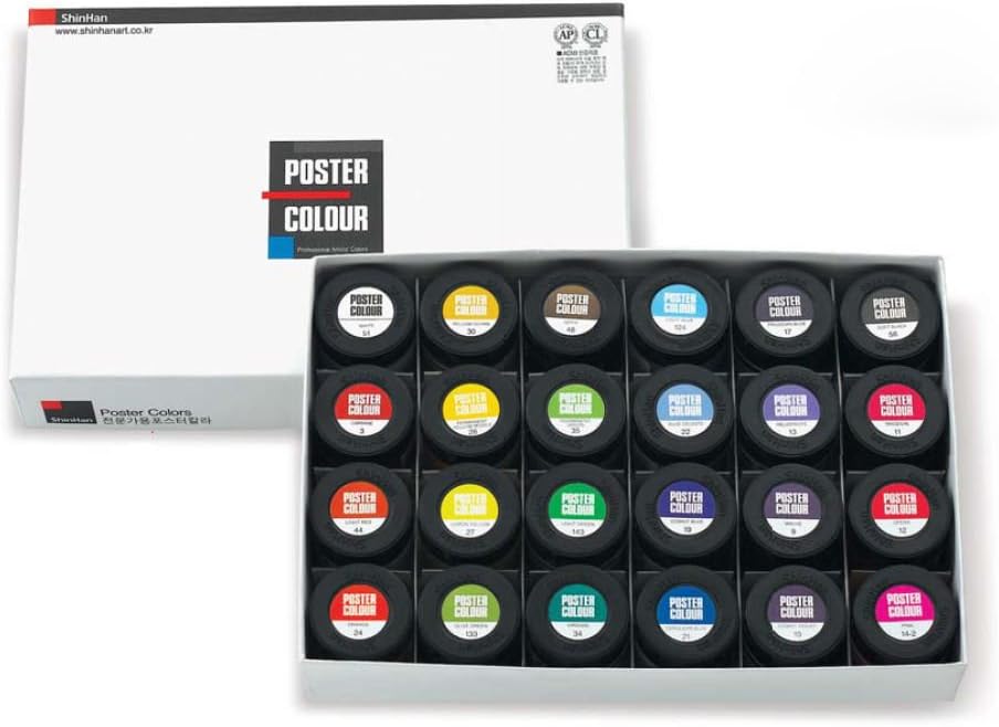 ShinHan不透明水彩ペイント40 ml 24pcsポスターカラーA Jar