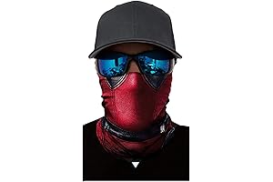Deadpool Mask Seamless Rave Bandana Dust Wind Sun UV Protection Neck Gaiter Mask Face Scarf