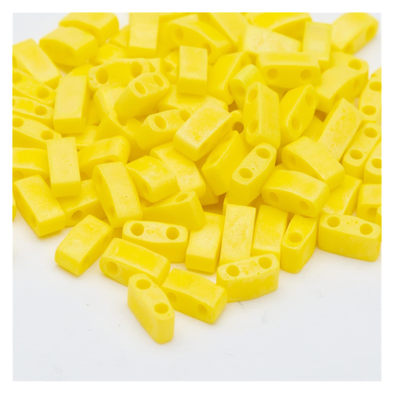 KRXSOBNV Double-hole bead, DIY Handmade Jewelry Bracelet Glass Beads 5x2.3x1.9MM(Htl404fr)