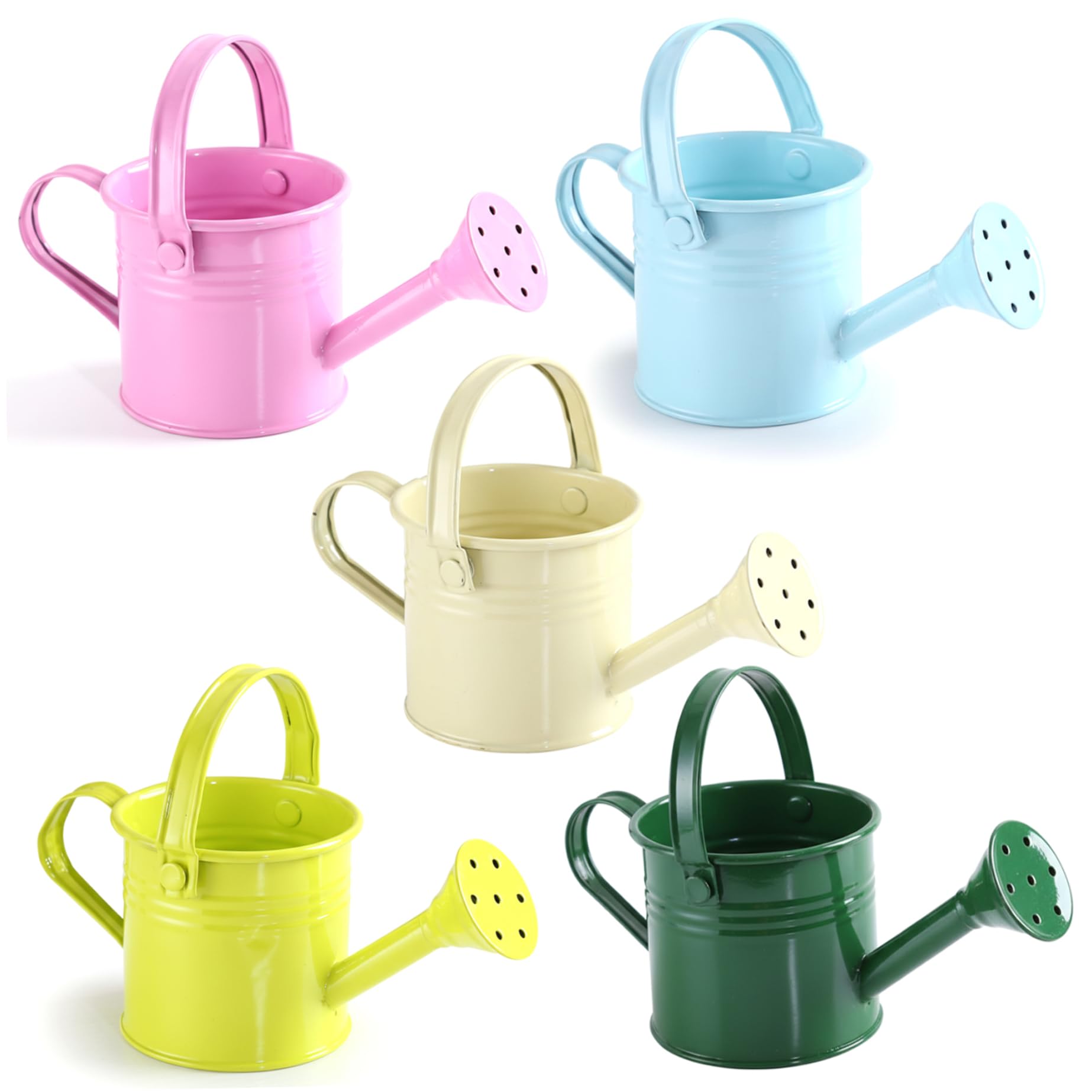 Arrosoirs pour enfants : mini pot en métal pastel pour plantes d'intérieur et décoration de jardin