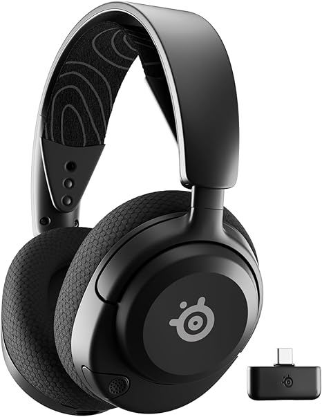 SteelSeries Arctis Nova 5P Wireless gamingheadset voor meerdere systemen- Neodymium magneet drivers- 100 audio presets- 60H accuduur- 2,4-GHz Bluetooth- ClearCast Gen2.X-mic- PS5,PC,Switch 2,mobiel