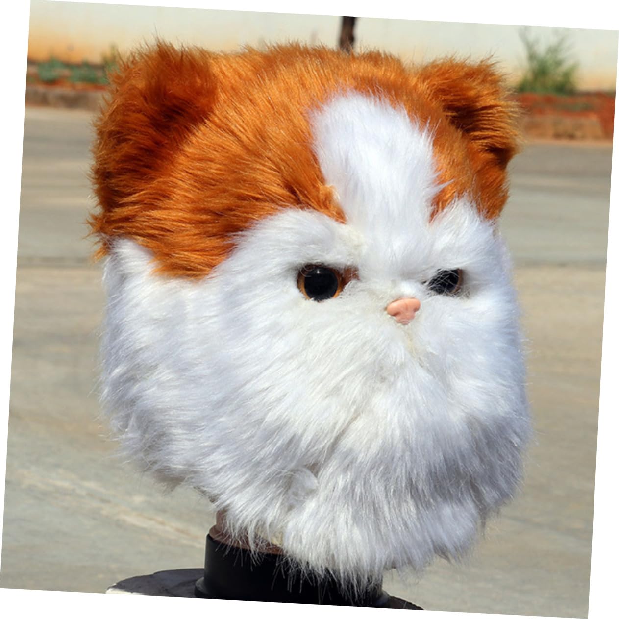 BESPORTBLE Maschera Gatto Mezza Faccia in Lattice e Tessuto Felpato Decorativa Per Cosplay e Feste in Maschera Adatta Adulti e Ragazzo