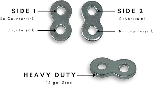 Miniatura 2 de Balsam Point Workshop Paquete de 30  Conector de mesa resistente de figura 8 o clip de sujeción para escritorio, acero grueso de calibre 12