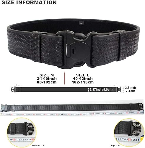 Miniatura 2 de LytHarvest Soporte de cinturón de servicio policial 10 en 1, cinturón modular de seguridad para las fuerzas del orden con bolsas