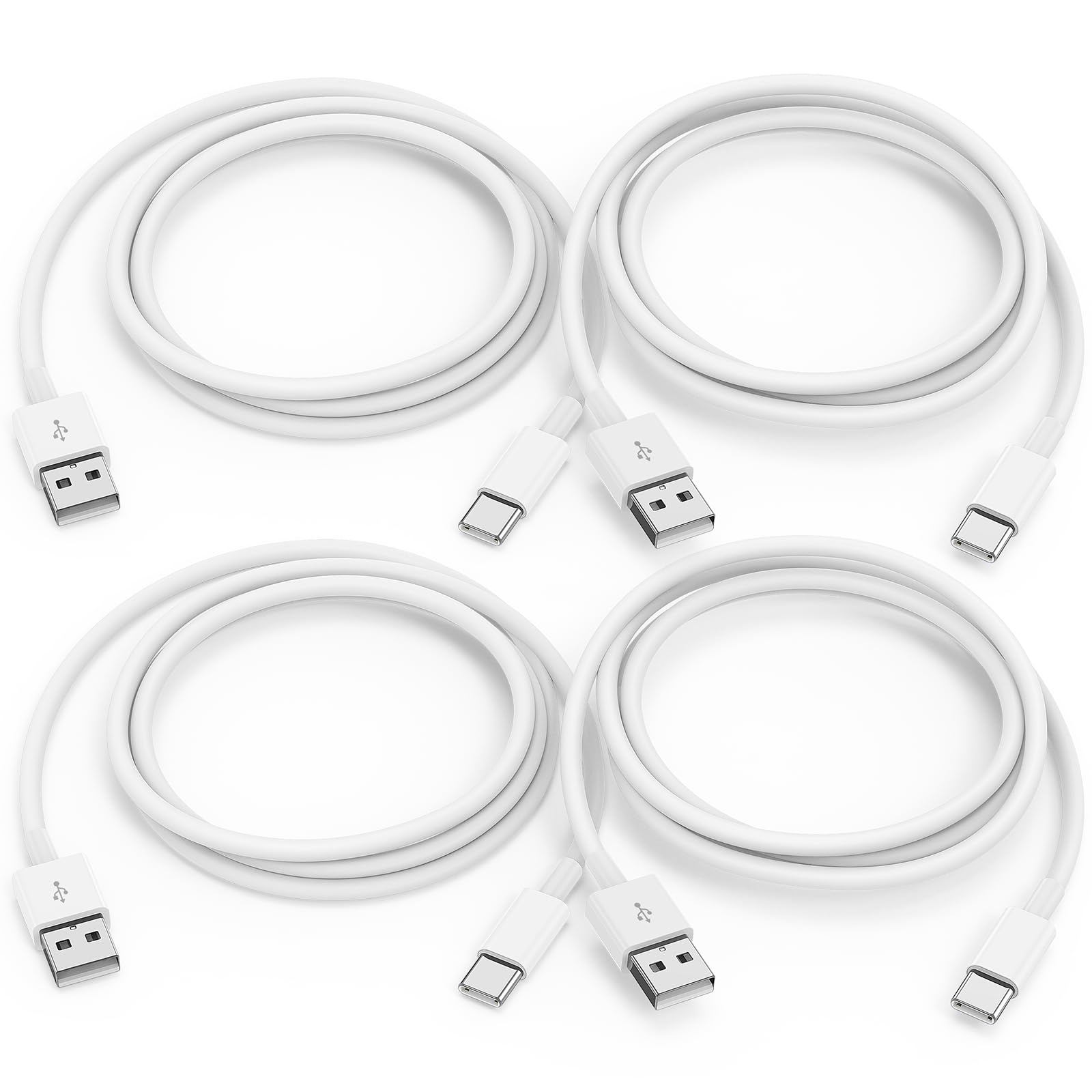 USB to USB C Cable for iPhone 16/15 [MFi Certified] Carplay Cable Car Charger Cord 3FT/4Pack Compatible with iPhone 16 Plus/16 Pro/16 Pro Max, iPhone 15 Plus/15 Pro/15 Pro Max,iPad Air/Mini-White