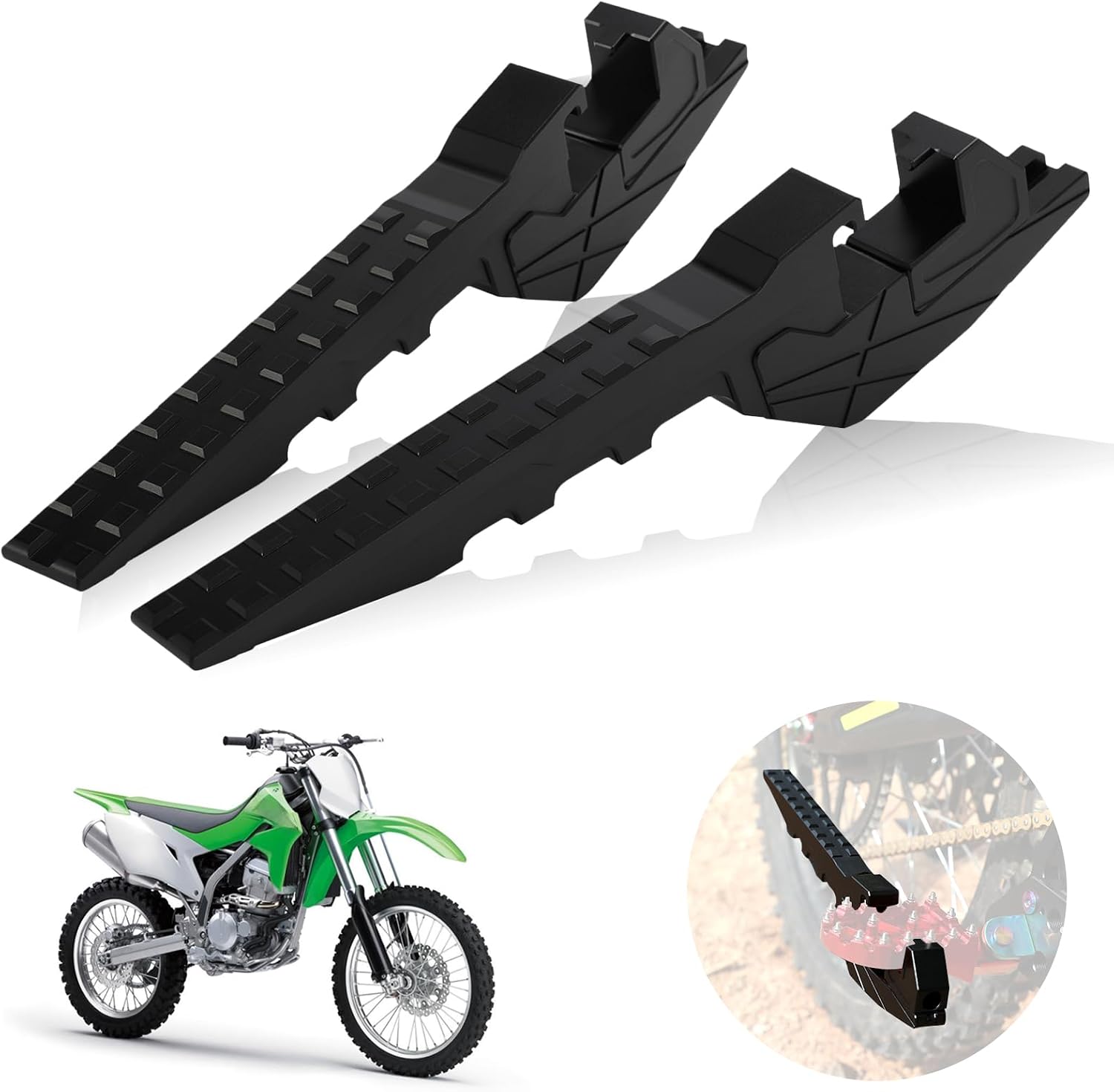 Motorcycle Passenger Foot Pegs Extender Footpegs CNC Universal for KLX CRF TTR PW DRZ KX KLR MX SSR E-Bike 50-450cc Dirt Pit Bike