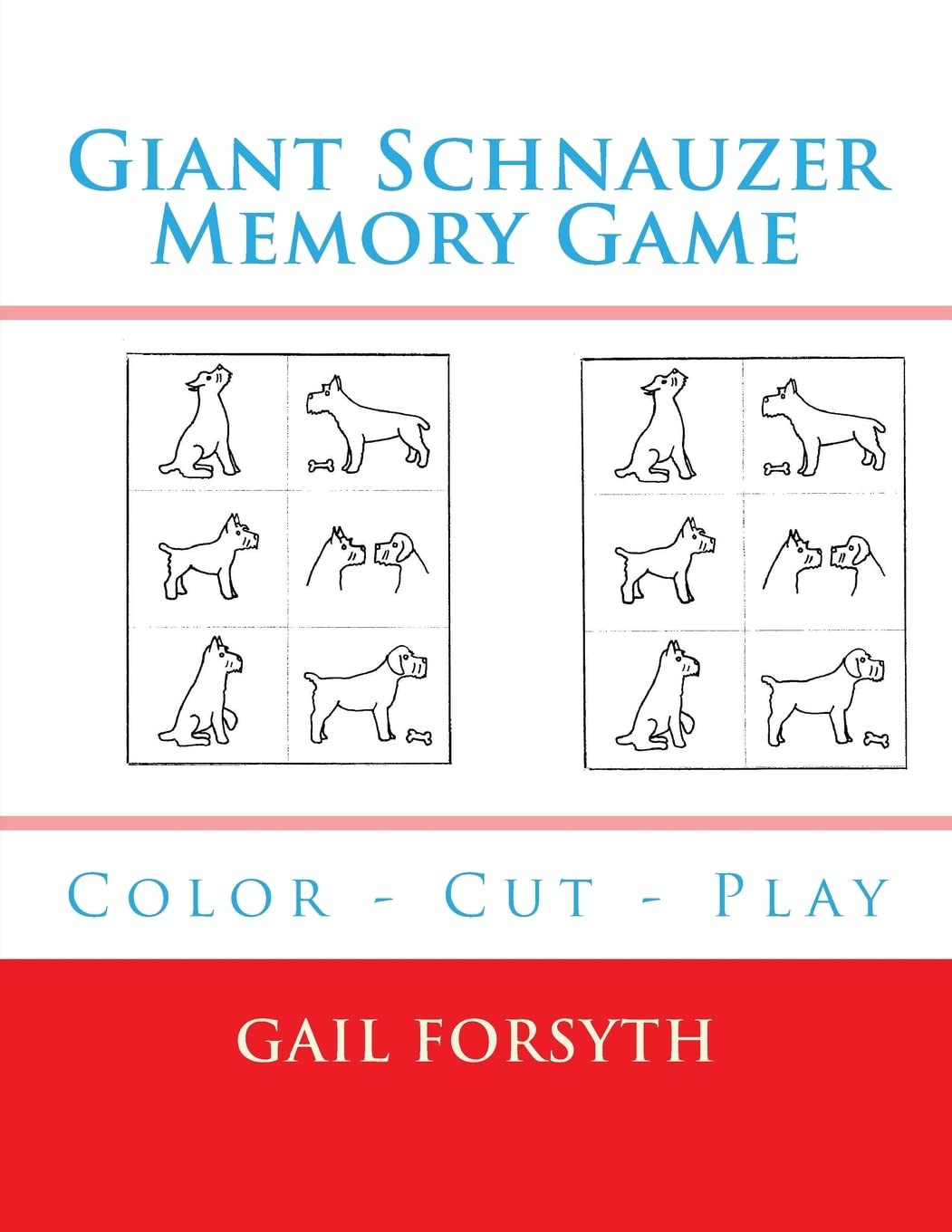 Giant Schnauzer Memory Game: Color - Cut - Play