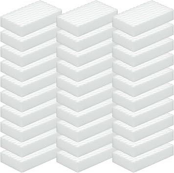 30Pcs Melamine Foam Sponge, 2X Density Magic Cleaning Eraser, Durable Multi-Surface Scrubber for Kitchen, Bathroom, Wall, Shoe, Car, Sink & Floor Household Cleaning Essentials30 Pcs-2X Density