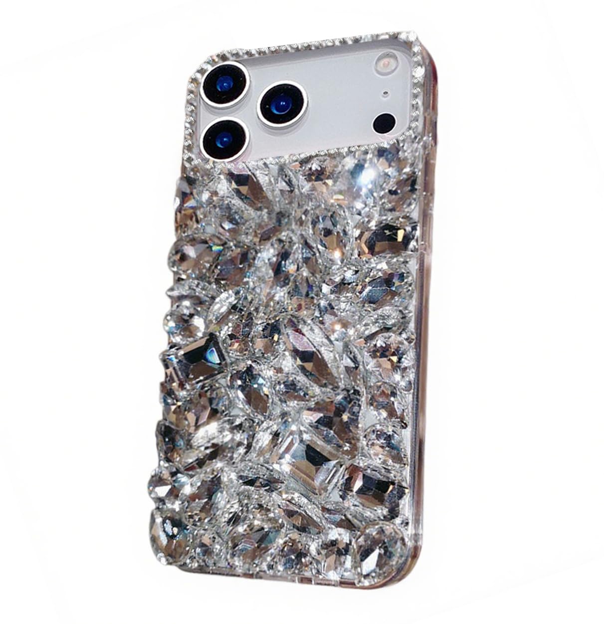 Amazon.co.jp: シルバー ラインストーン iphone17pro 用 ケース