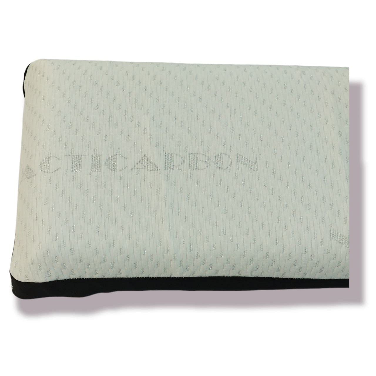 Almohada viscoelástica de carbono activo - Elimina olores, estática, humedad y bacterias - Transpirable Microperforada doble funda - Suave y cómoda - Recomendada para personas con alergias (135 cm)